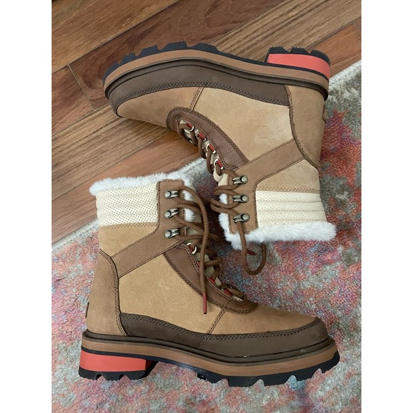 Sorel Womens Lennox Lace Cozy Waterproof Brown Boot Size 9 - Picture 5 of 8
